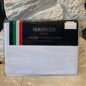 NWT/packaging Maurizio Italy Luxury Collection queen sheet set.
